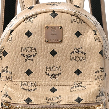 MCM Visetos Side Stud Mini Stark Backpack Beige 7 of 9