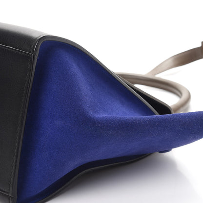 Celine Smooth Calfskin Suede Small Tri-Color Trapeze Indigo 11 of 13