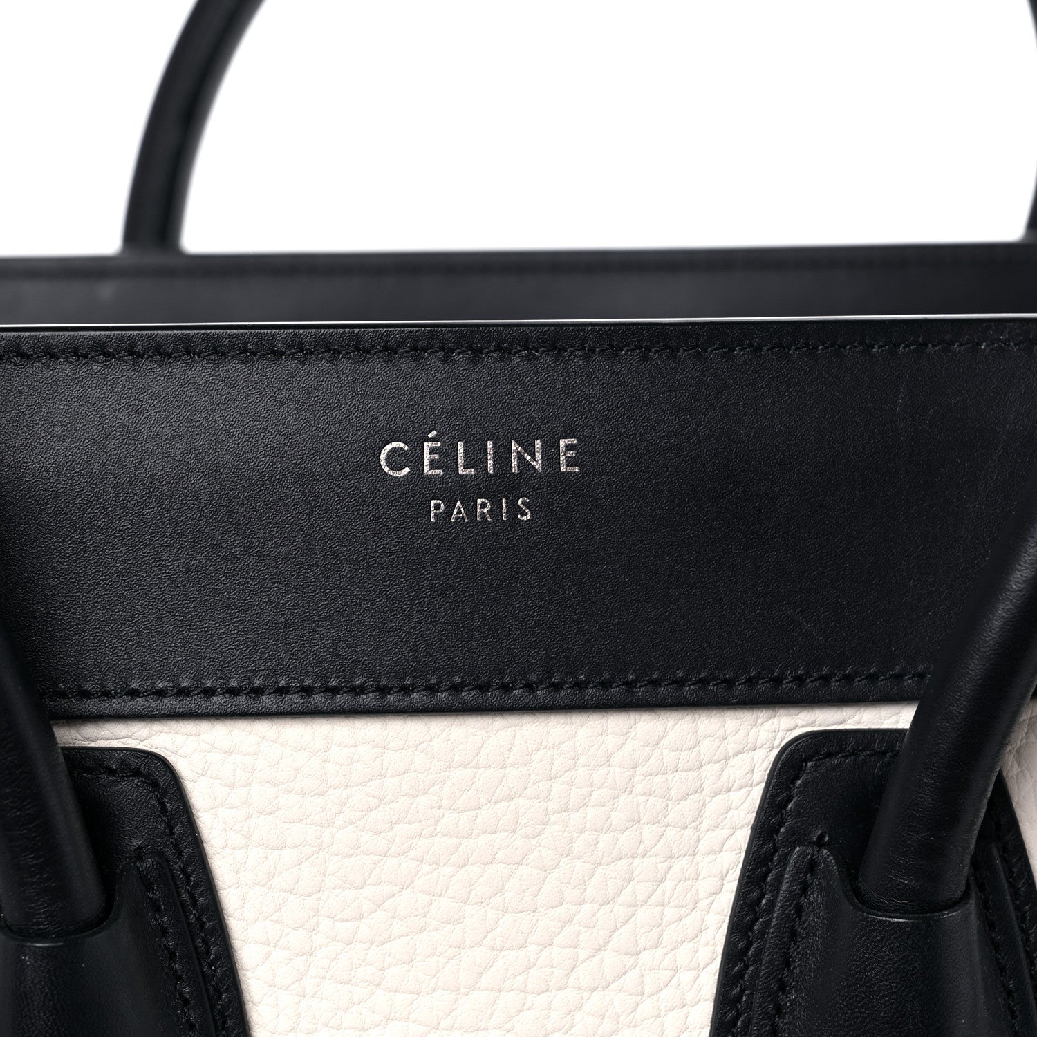 Celine Bullhide Nubuck Micro Tri-Color Luggage White 6 of 14