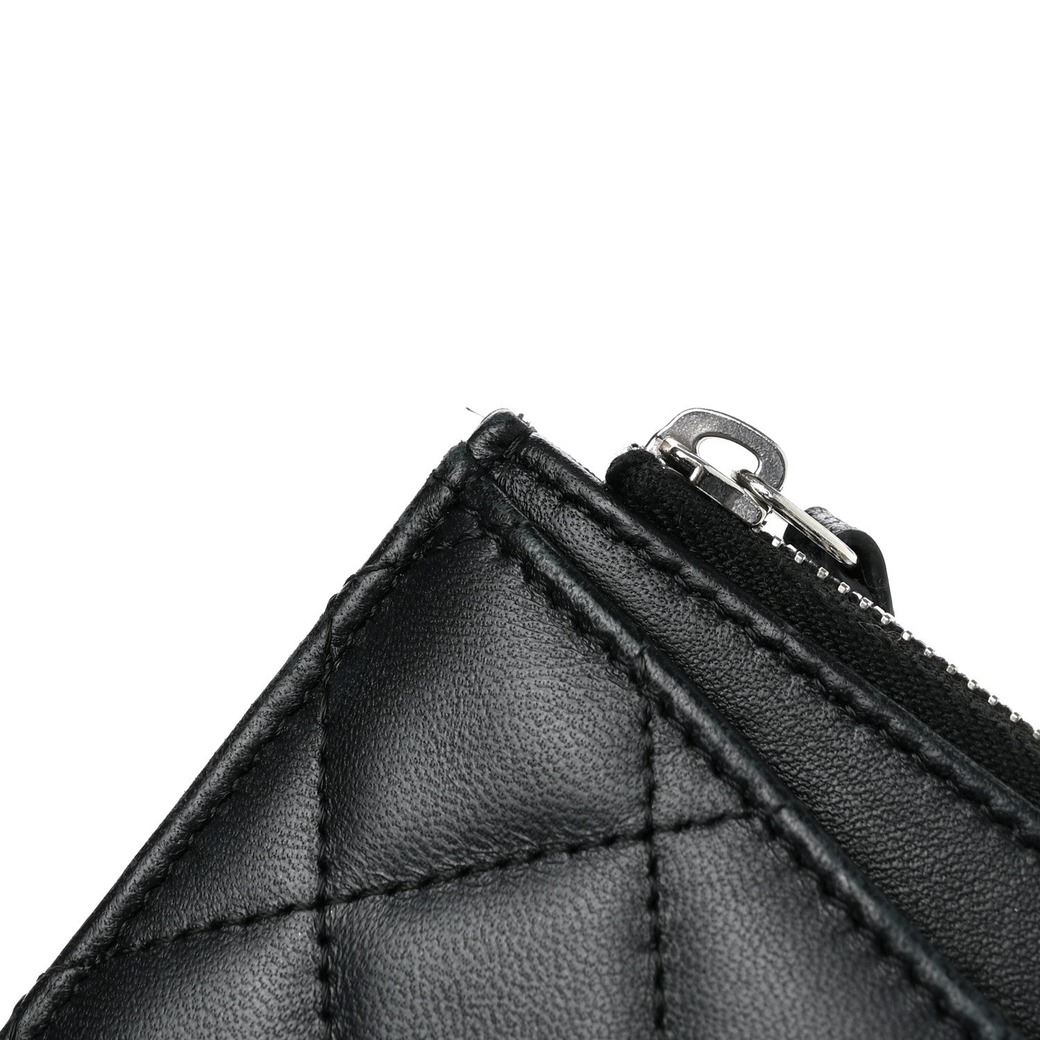 Chanel Lambskin Quilted Classic Zip Pouch Black 10 of 12