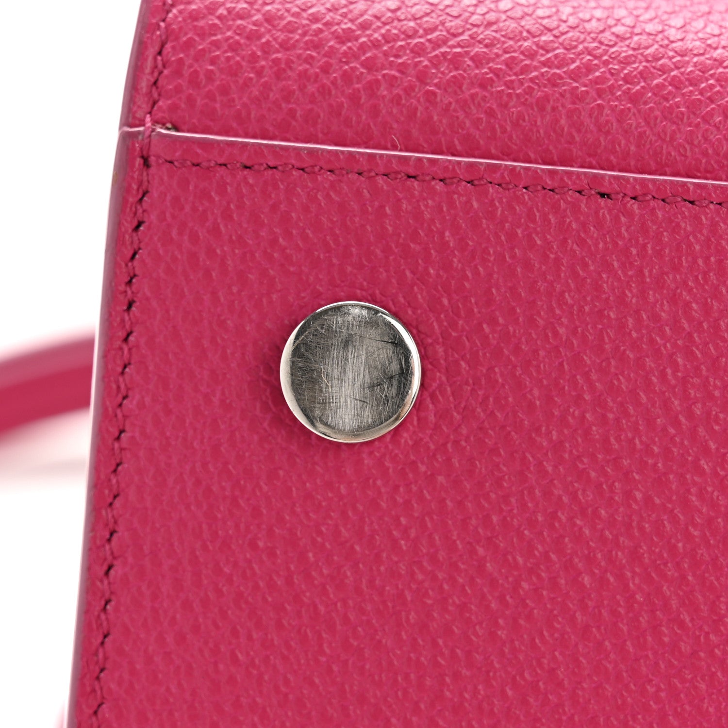Saint Laurent Grained Calfskin Baby Sac De Jour Lipstick Fuchsia 13 of 14