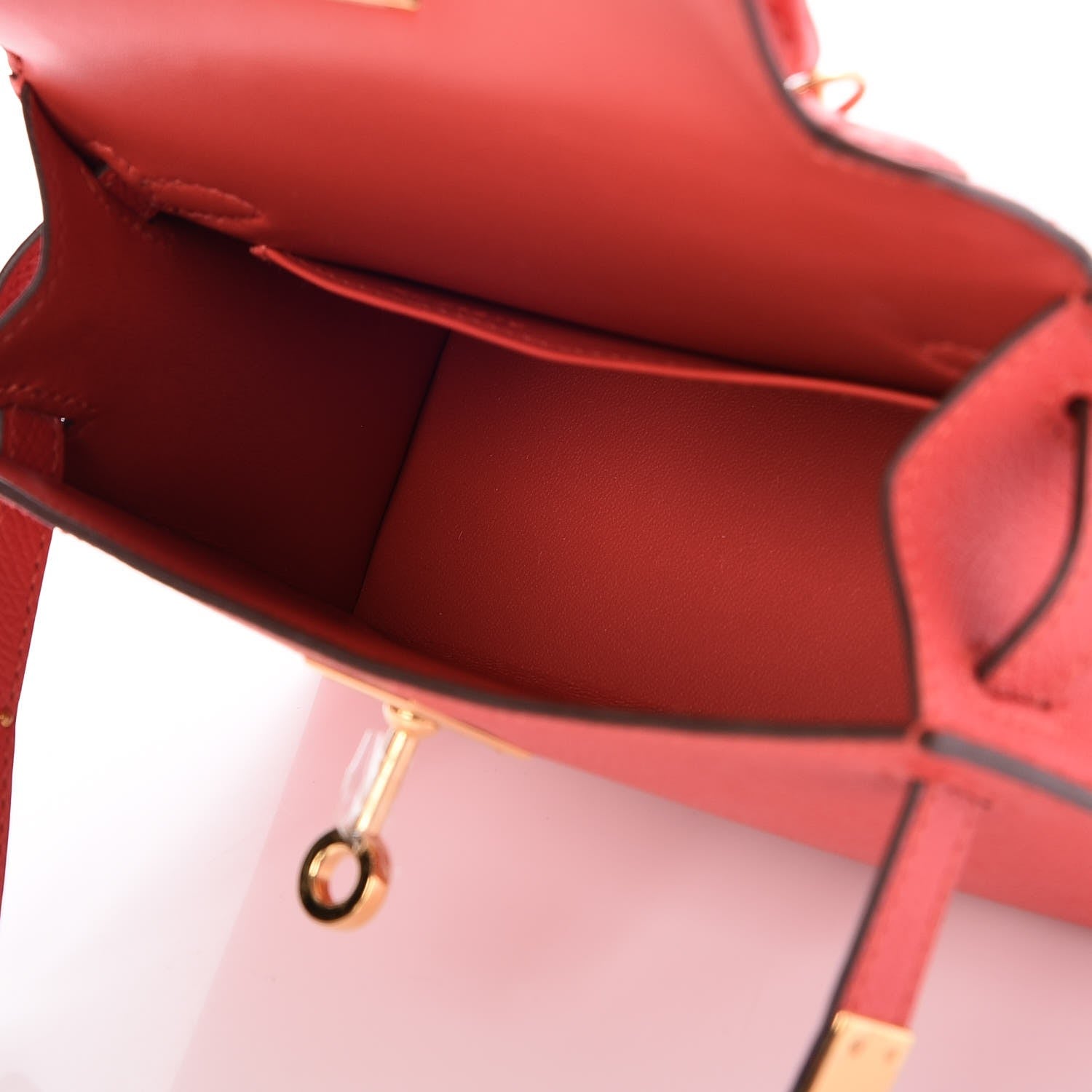 Hermes Epsom Mini Kelly Sellier 20 Rouge Tomate 9 of 29