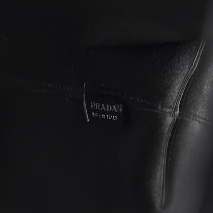 Prada City Calf Front Pocket Large Shopping Tote Black 8 of 9