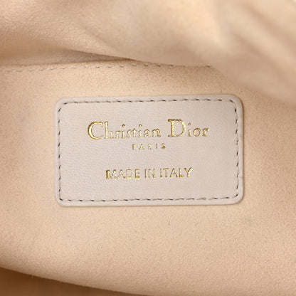 Christian Dior Lambskin Cannage Medium Dior Vibe Hobo Bag White 6 of 15