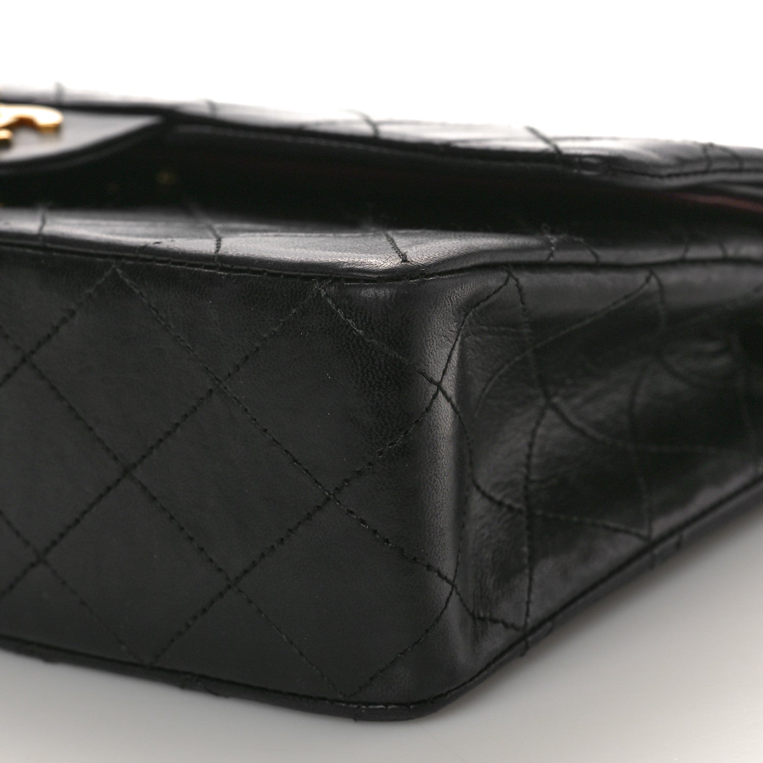 Chanel Lambskin Quilted Medium Double Flap Black 10 of 11
