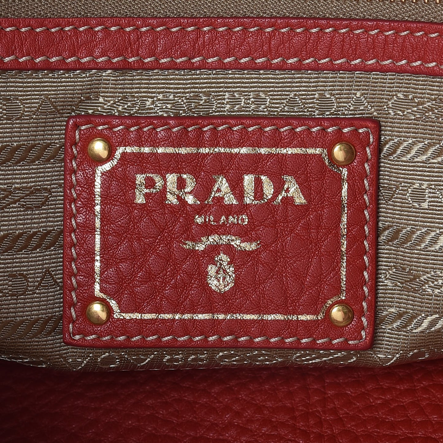 Vitello Daino Shoulder Bag Fuoco