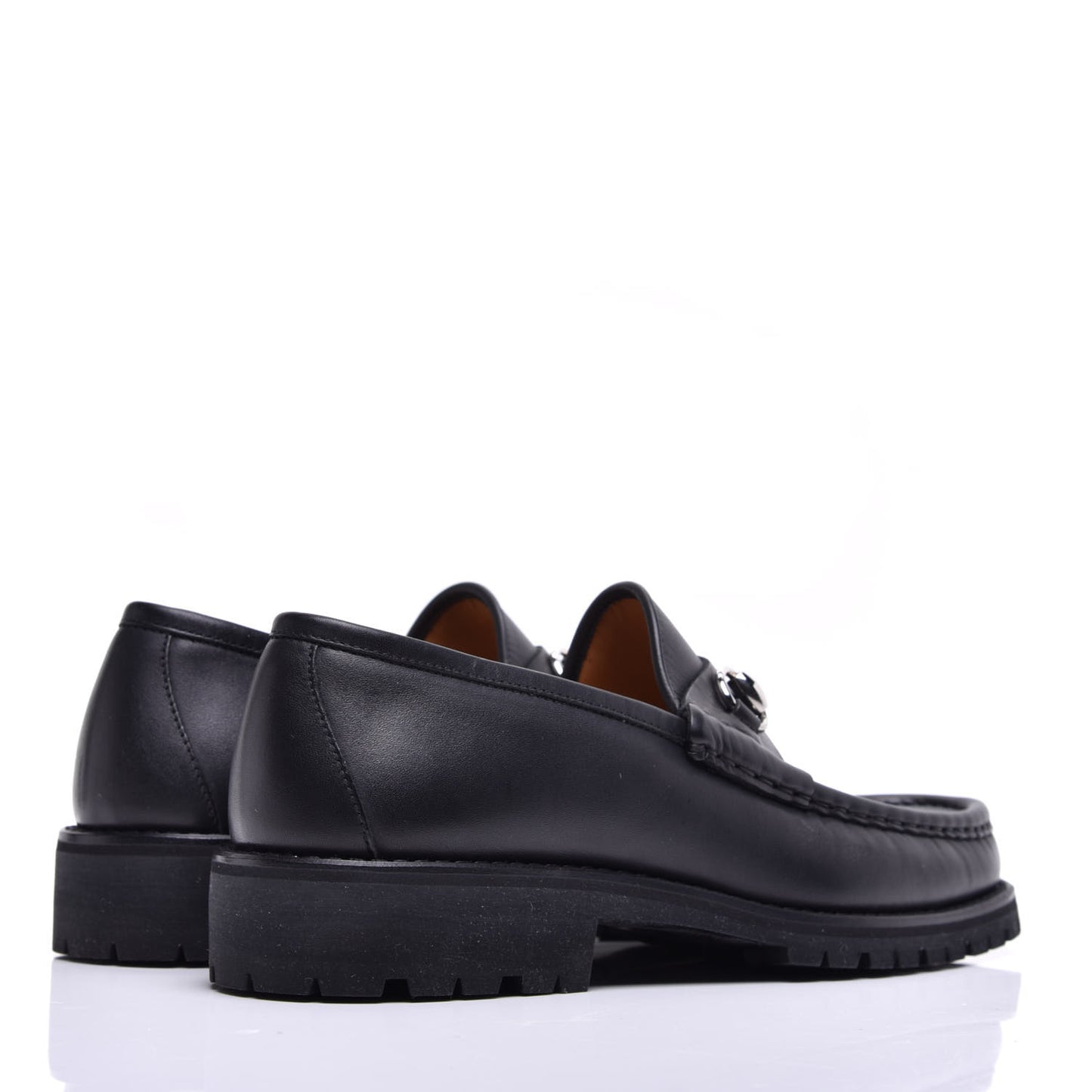 Laredo Calfskin Mens Horsebit Loafers 7.5 Black
