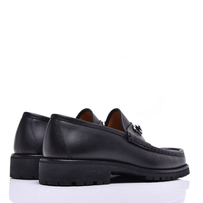 Gucci Laredo Calfskin Mens Horsebit Loafers 7.5 Black 5 of 19