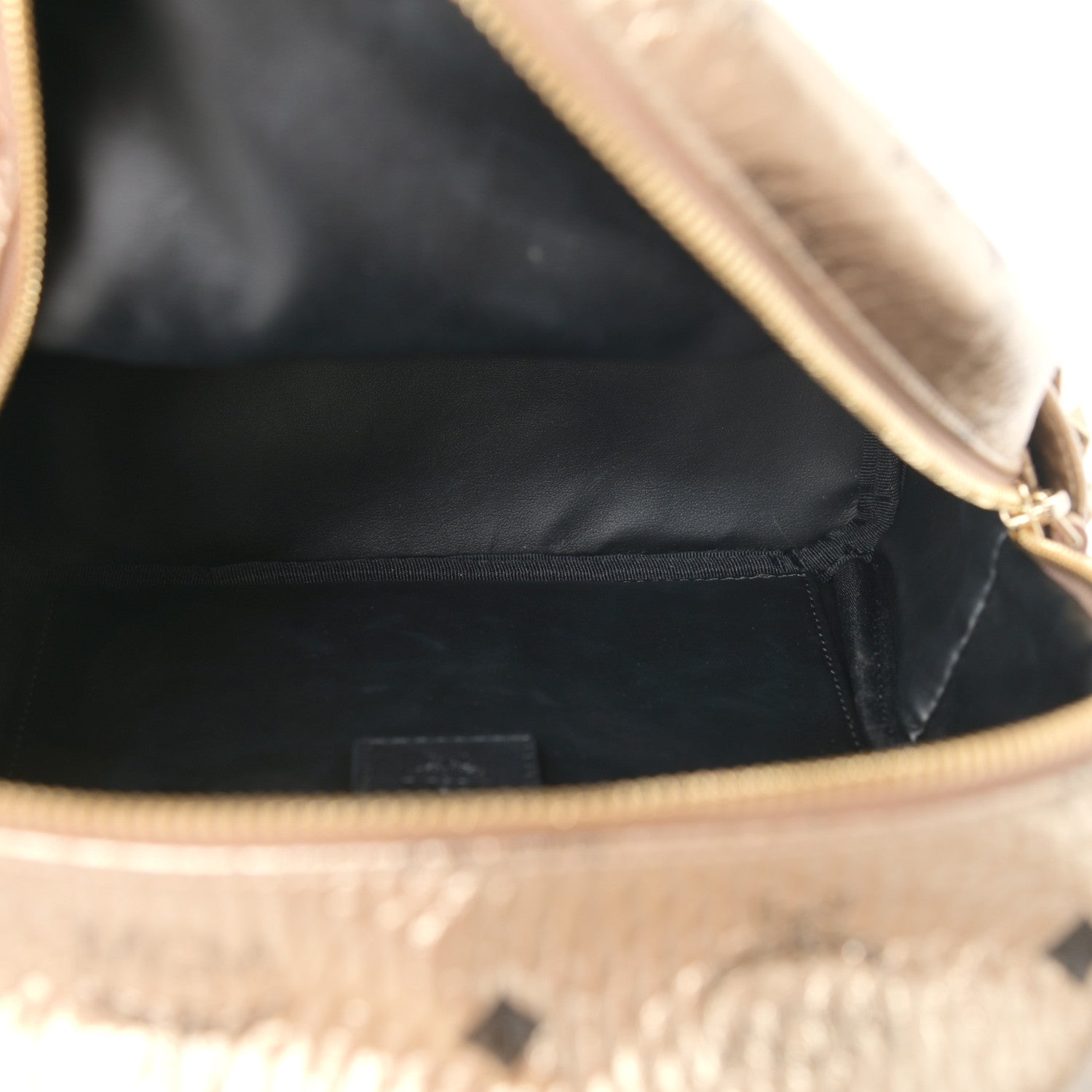 MCM Metallic Visetos Mini Side Stud Stark Backpack Gold 5 of 11