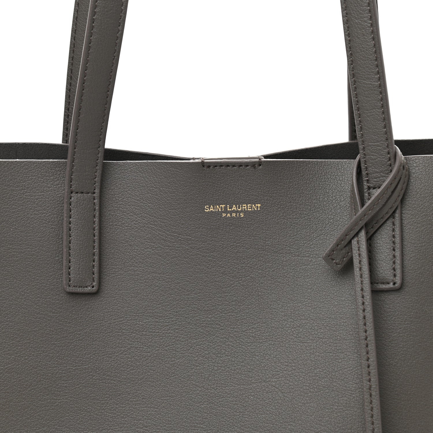 Saint Laurent Calfskin Large Shopping Tote Earth 9 of 12