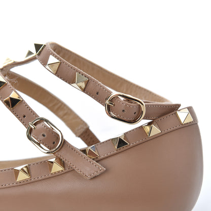 Valentino Garavani Nappa Rockstud Cage Flats 37 Beige 11 of 21