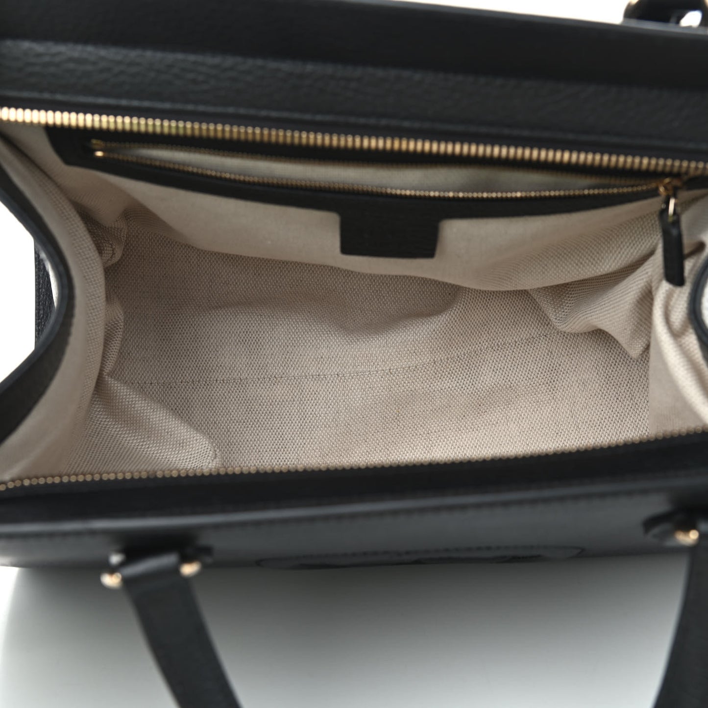 Dollar Calfskin Large Soho Top Handle Satchel Black