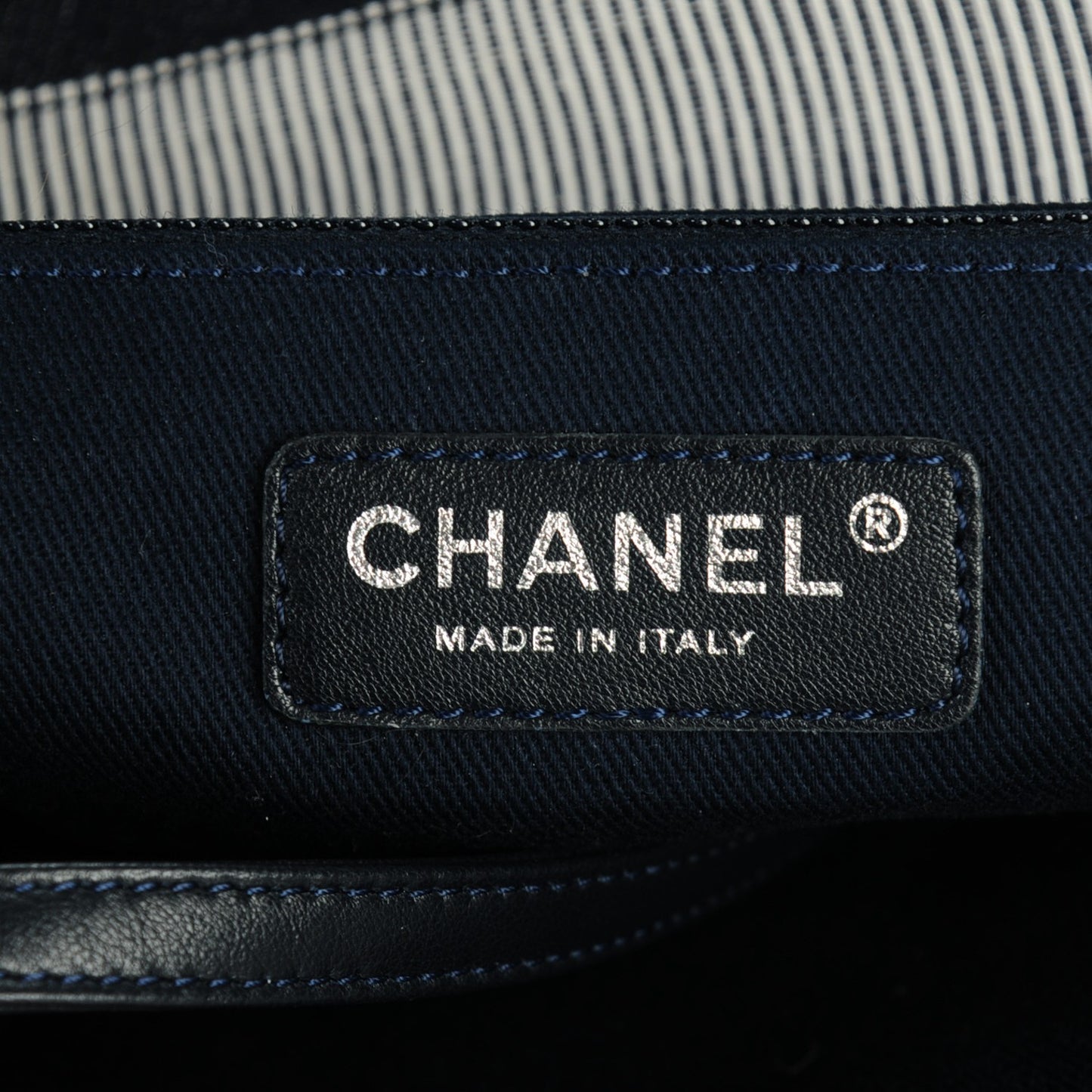Denim Large Shopping Tote Black