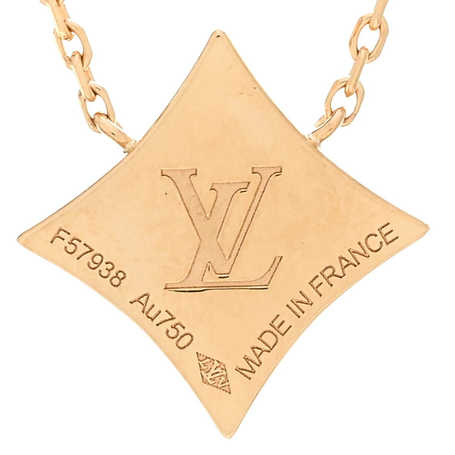 Louis Vuitton 18K Yellow Gold Diamond Black Onyx Color Blossom BB Star Pendant Necklace 4 of 5