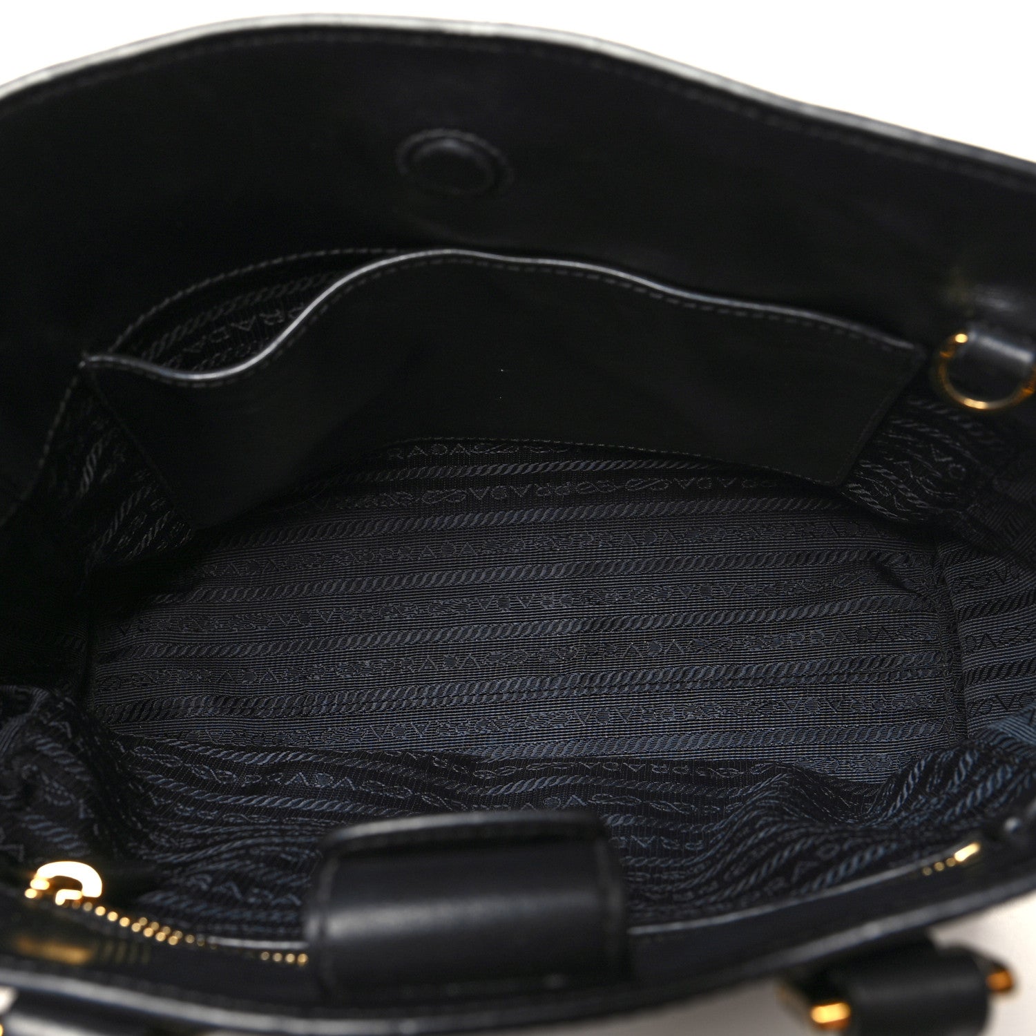 Prada Saffiano Metal Top Handle Black 5 of 9