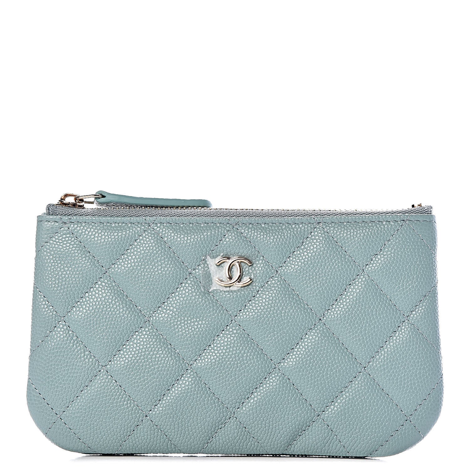Chanel Caviar Quilted Small Cosmetic Case Light Blue 1 of 8