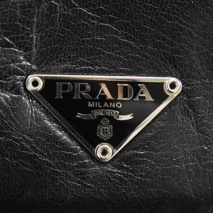 Prada Leather Zip Around Shoulder Bag Nero Black 8 of 8
