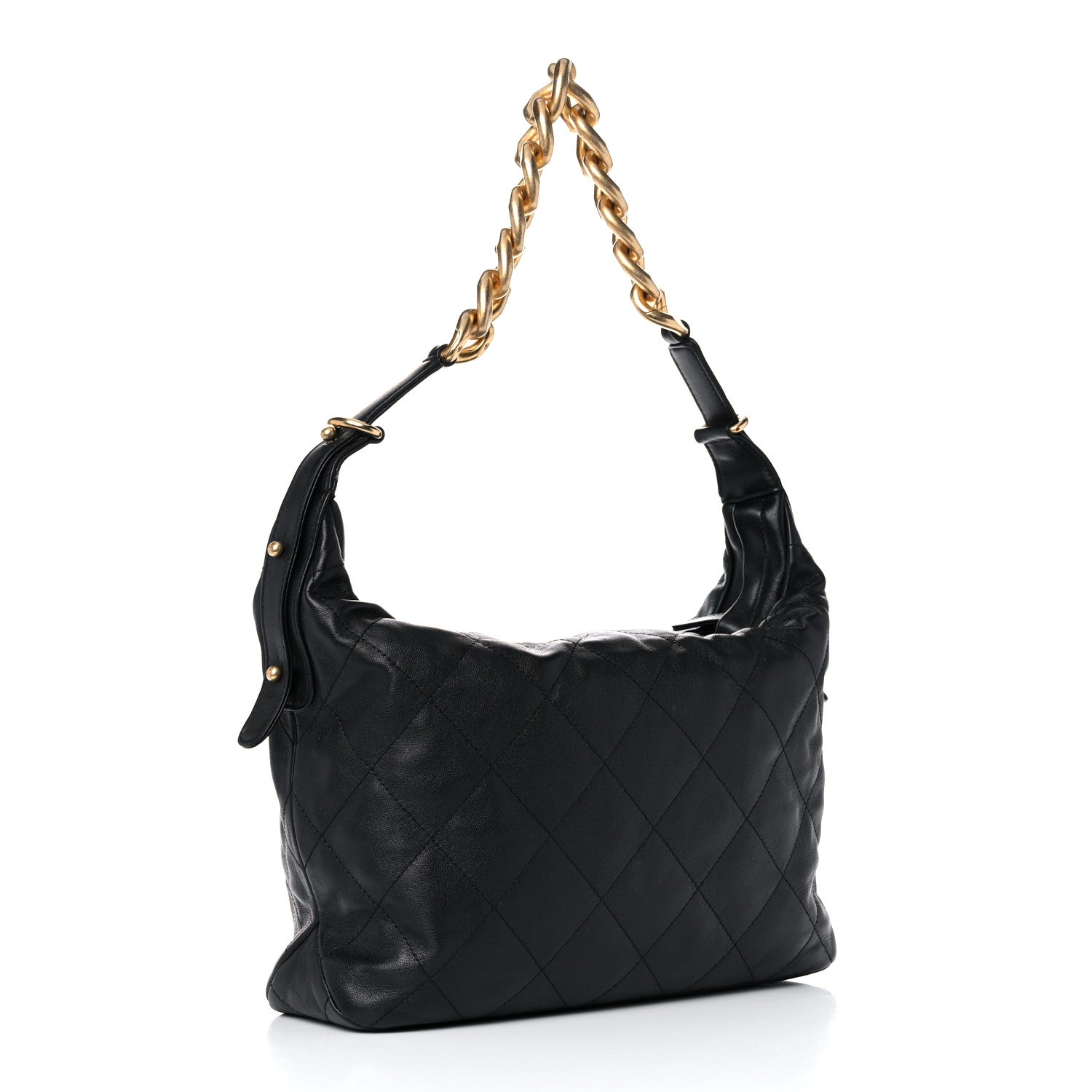 Chanel Calfskin Quilted Large Daily Hobo Black 3 of 12