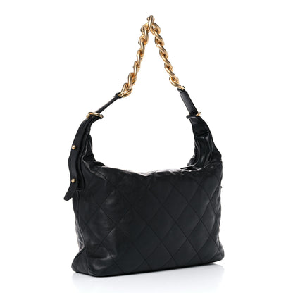 Chanel Calfskin Quilted Large Daily Hobo Black 3 of 12