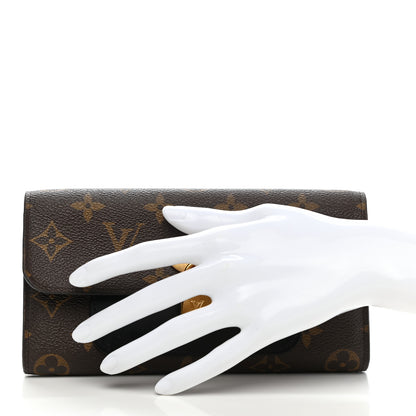Louis Vuitton Monogram Flower Lock Long Wallet Black 2 of 9