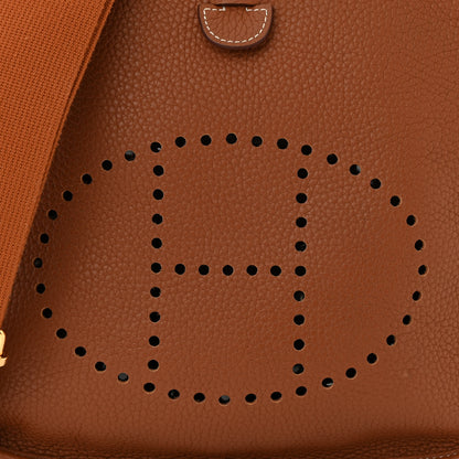 Hermes Taurillon Clemence Evelyne III PM Gold 8 of 10