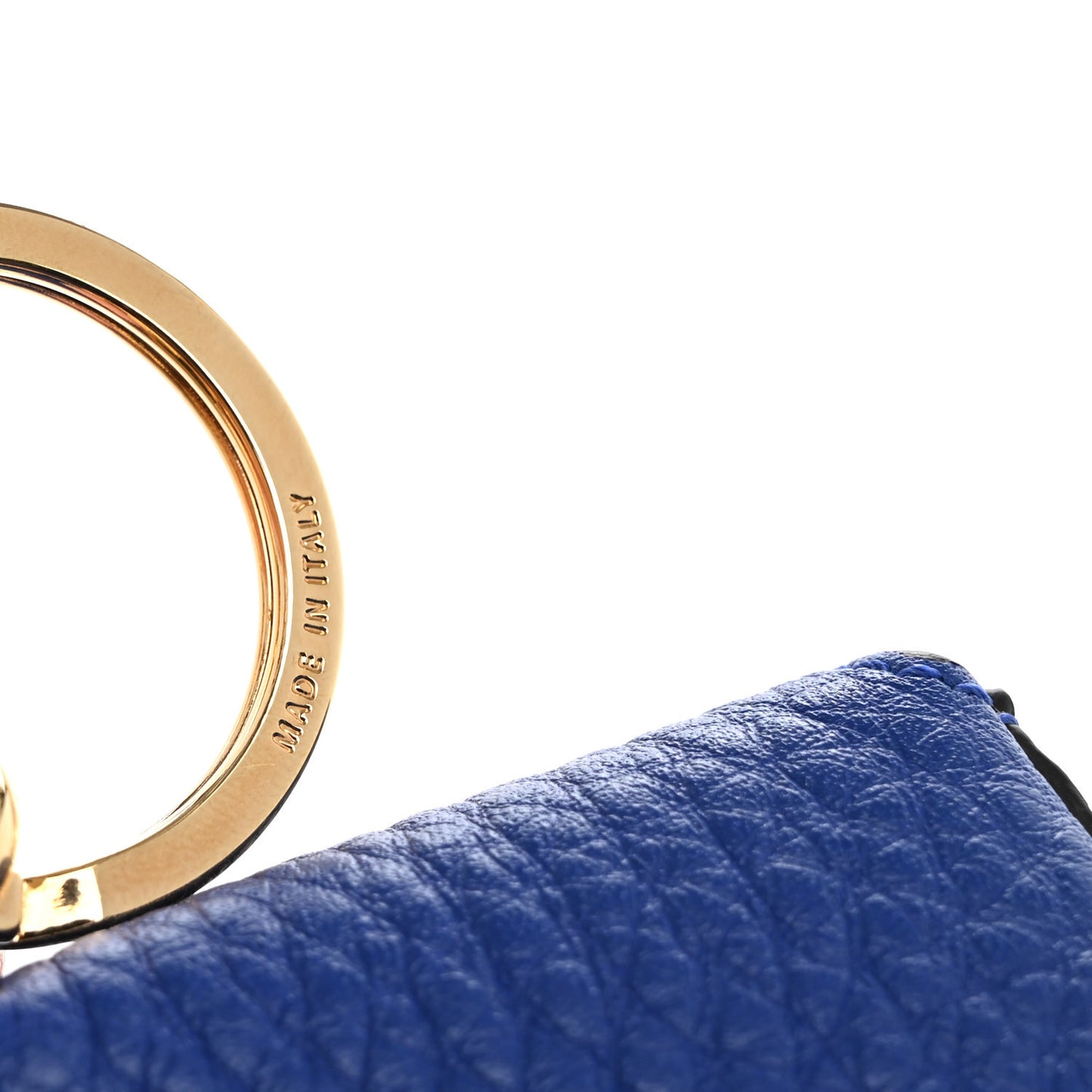Cuoio Romano Micro Baguette Charm Blue Neon