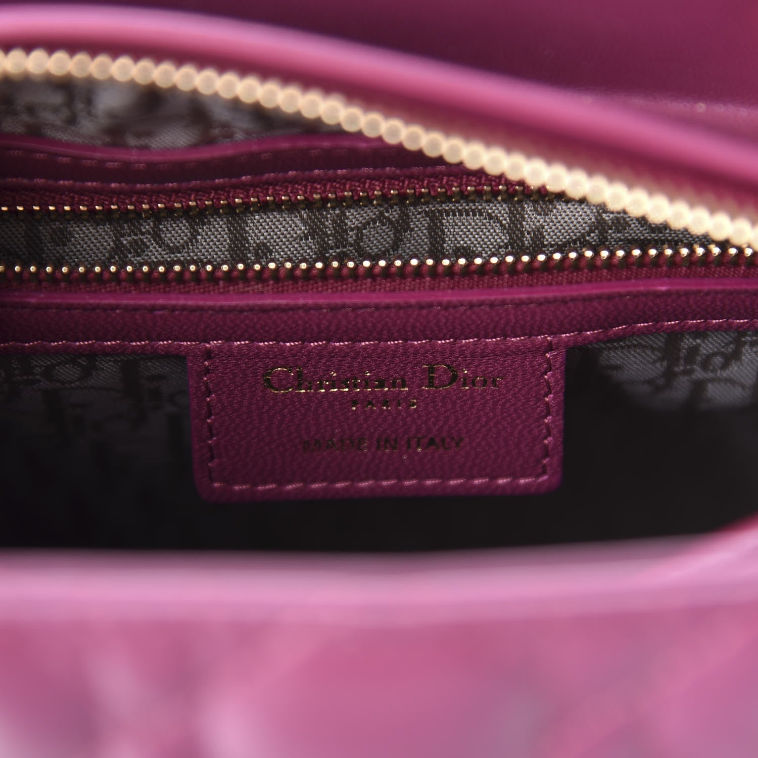 Christian Dior Lambskin Cannage Medium Lady Dior Purple 9 of 11