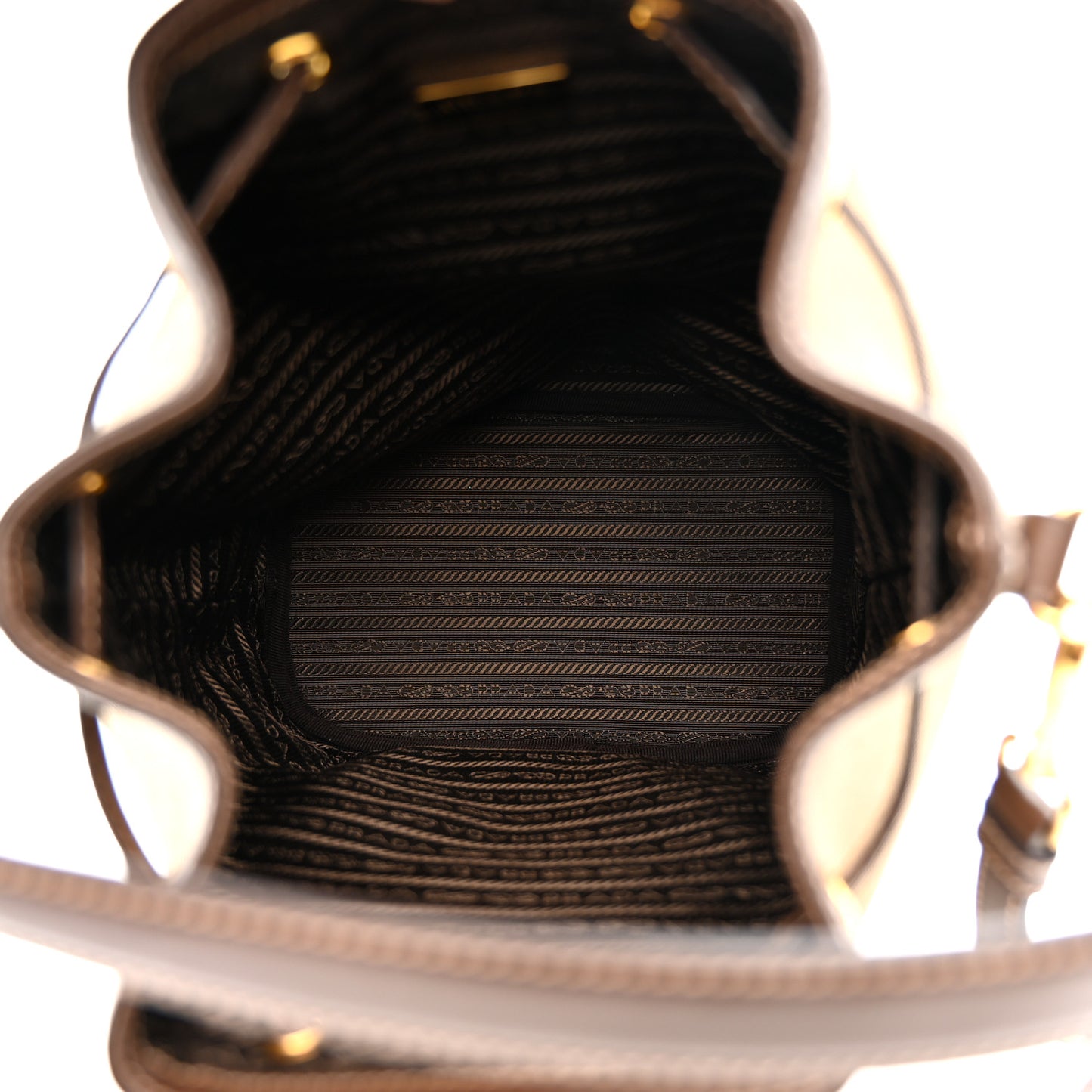Jacquard Logo Mini Bucket Crossbody Bag Corda Bruciato