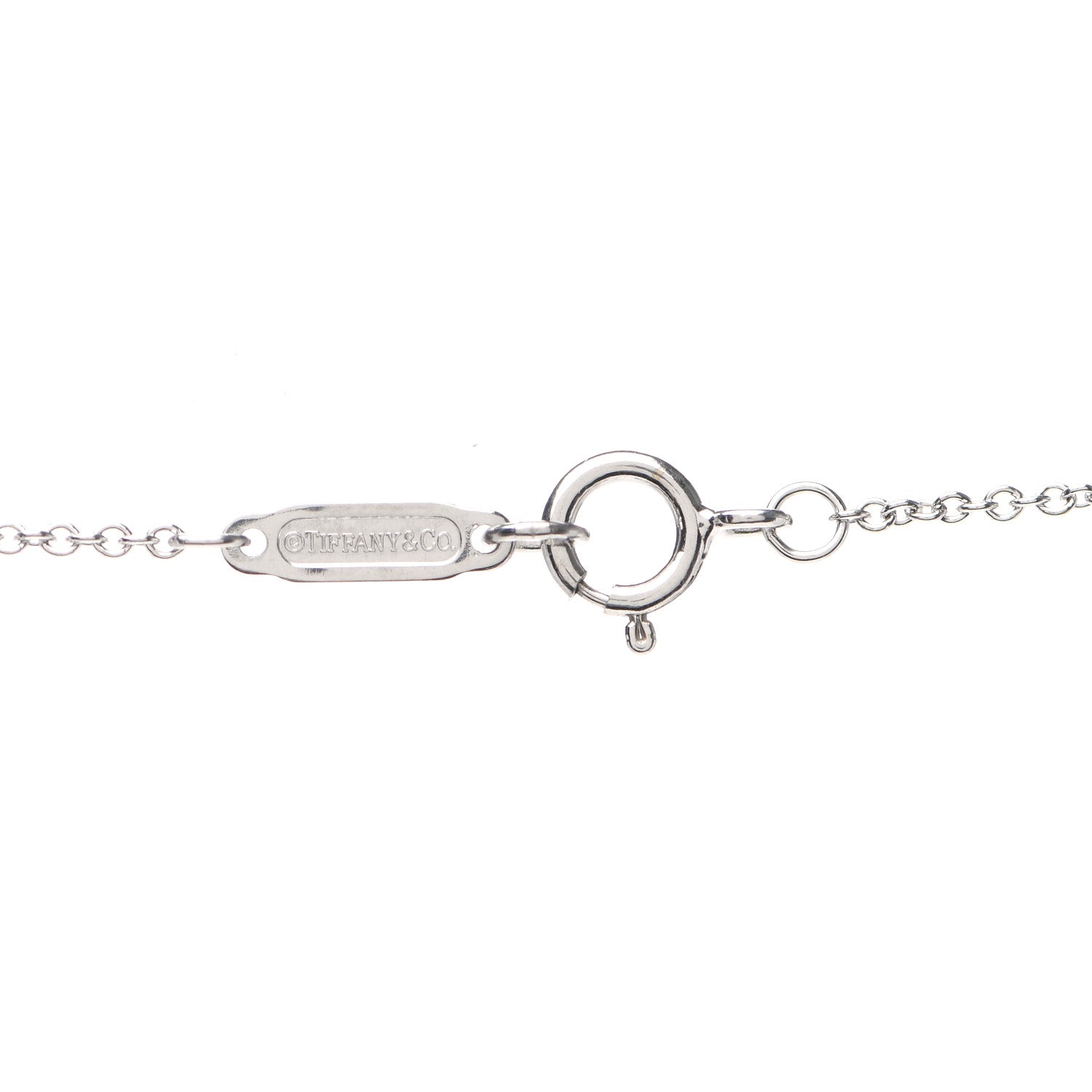 Tiffany Platinum Diamond Ornate Heart Key Pendant Necklace 4 of 6