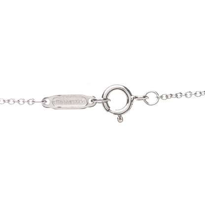 Tiffany Platinum Diamond Ornate Heart Key Pendant Necklace 4 of 6