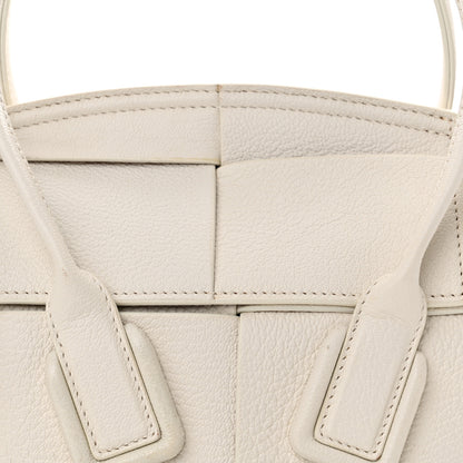 Bottega Veneta Grained Calfskin Maxi Intrecciato Mini Arco Bianco 8 of 12