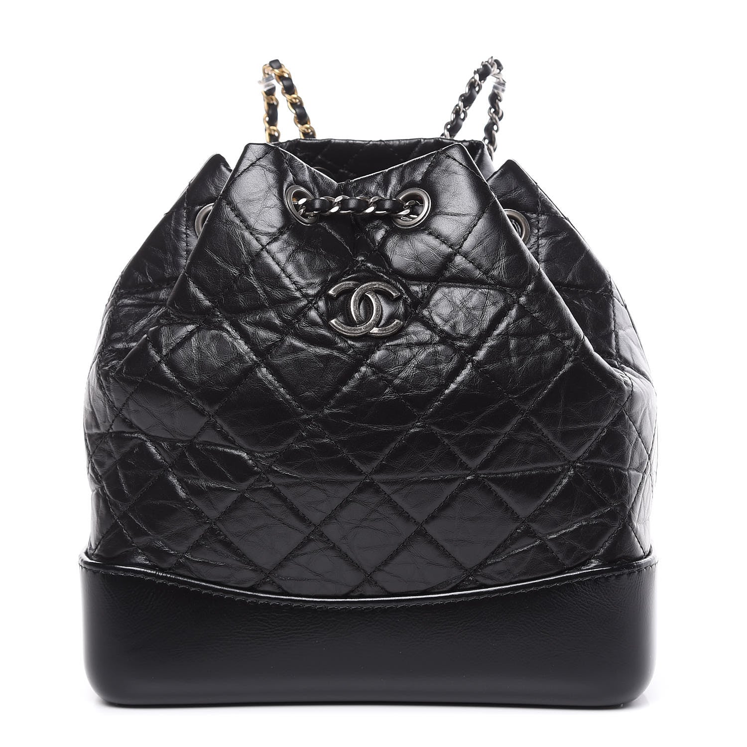 Chanel Aged Calfskin Quilted Small Gabrielle Backpack Black 1 of 9