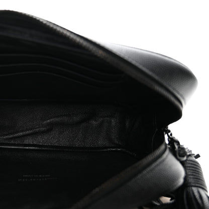 Saint Laurent Grain De Poudre Matelasse Monochrome Monogram Mini Lou Camera Bag Black 5 of 9