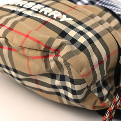 Burberry Nylon Rex Vintage Check Convertible Backpack Bum Bag Archive Beige Grey 9 of 10