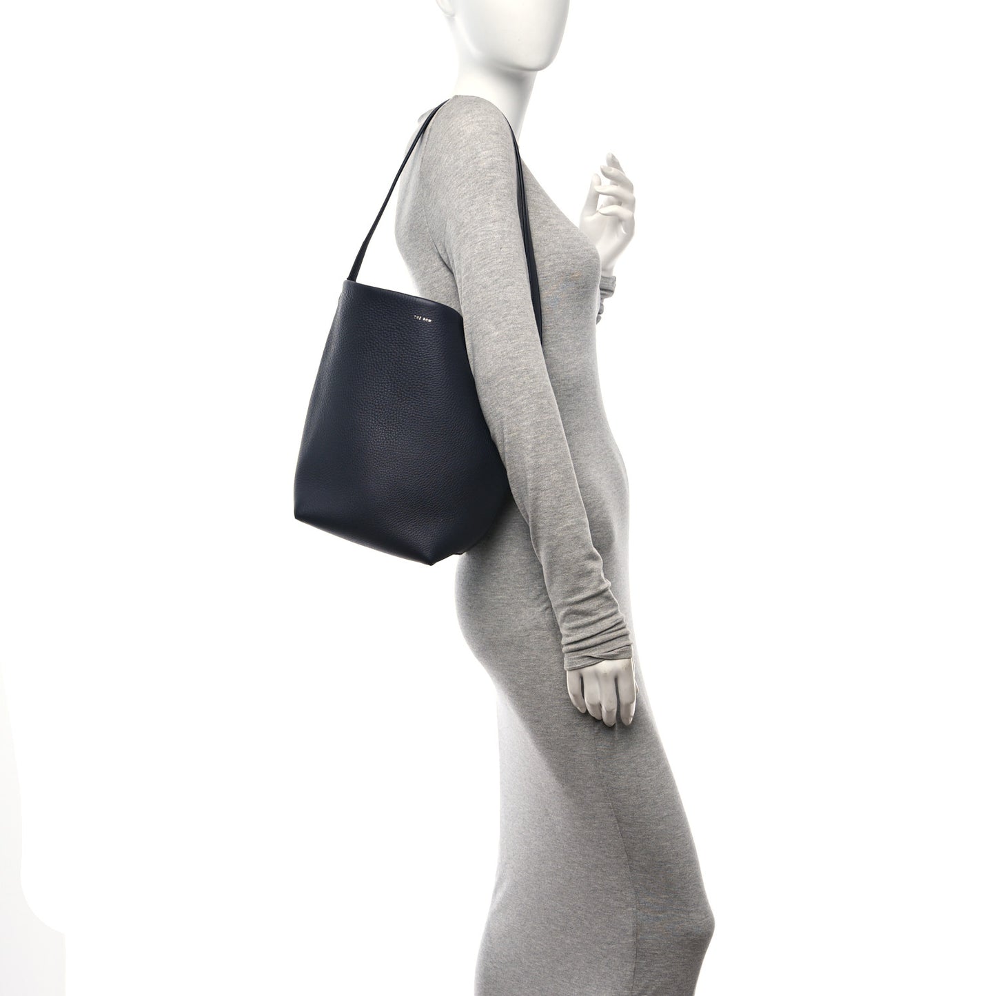 Grained Calfskin Medium N/S Park Tote Marine