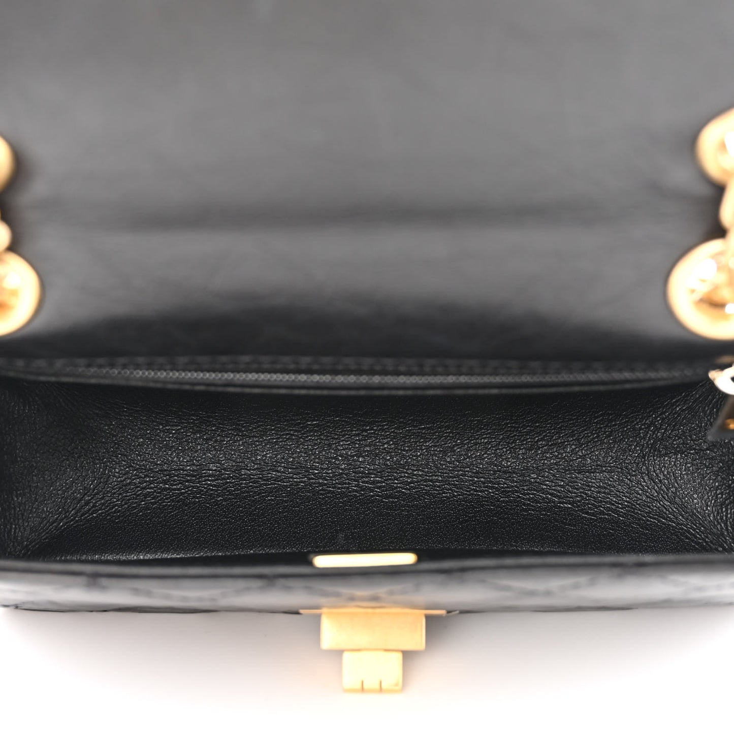 Aged Calfskin Quilted 2.55 Reissue Mini Flap Black
