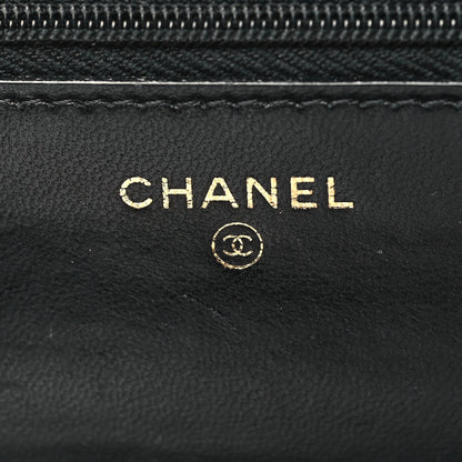 Chanel Lambskin Quilted Wallet On Chain WOC Black 6 of 20