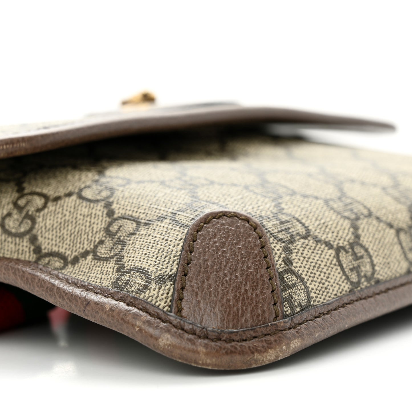 GG Supreme Monogram Neo Vintage Web Belt Bag Brown