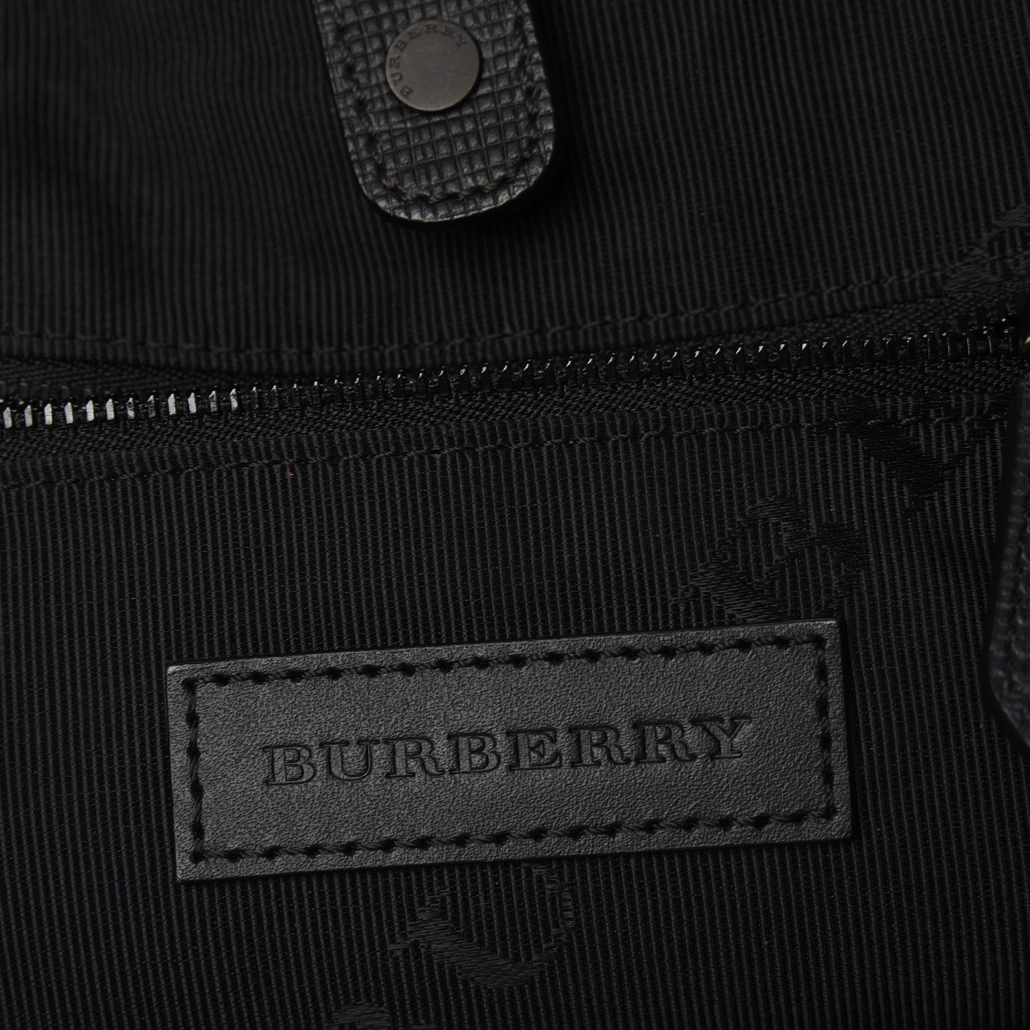 Burberry Weatherproof Leather Large Rucksack Backpack Black 7 of 9