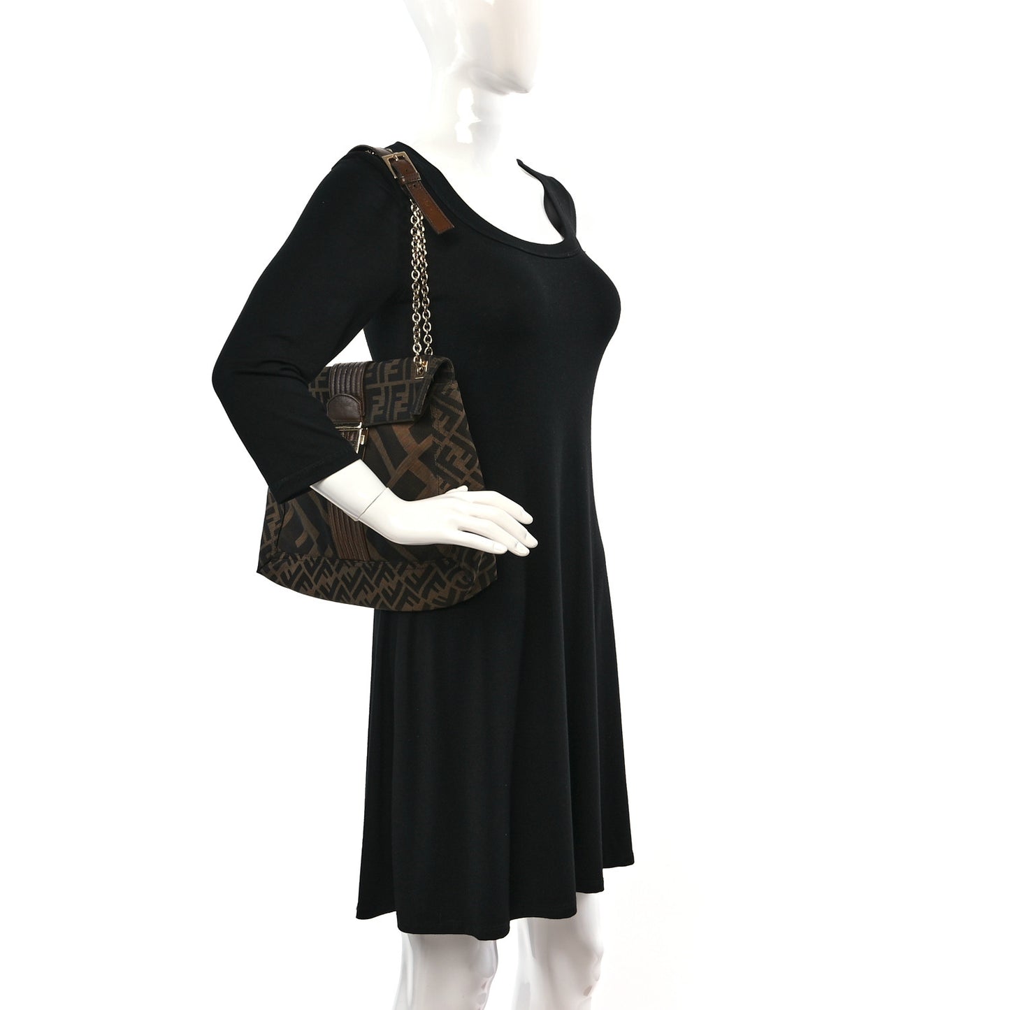 Zucca Vitello Acqua Maxi Baguette Shoulder Bag Tobacco