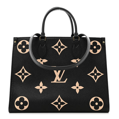 Louis Vuitton Empreinte Monogram Giant Onthego MM Black Beige 1 of 9