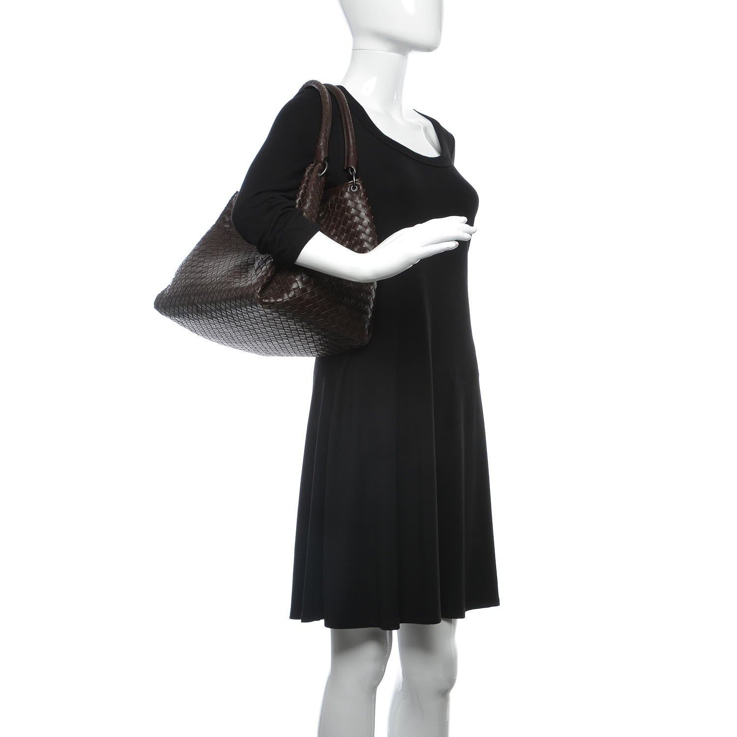 Bottega Veneta Nappa Intrecciato Parachute Bag Ebano 2 of 6
