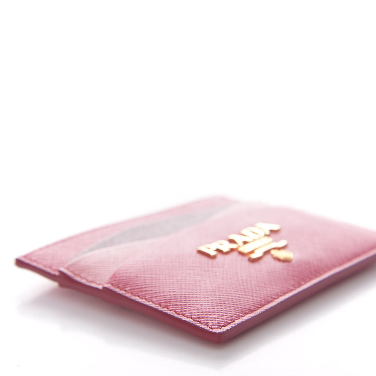 Saffiano Metal Card Case Peonia Cerise