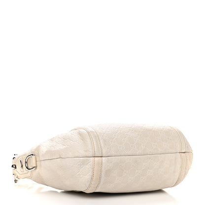 Gucci Guccissima Medium Techno Horsebit Hobo White 4 of 20