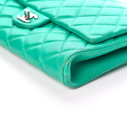 Chanel Lambskin Quilted Clutch With Chain Flap Green 6 of 14