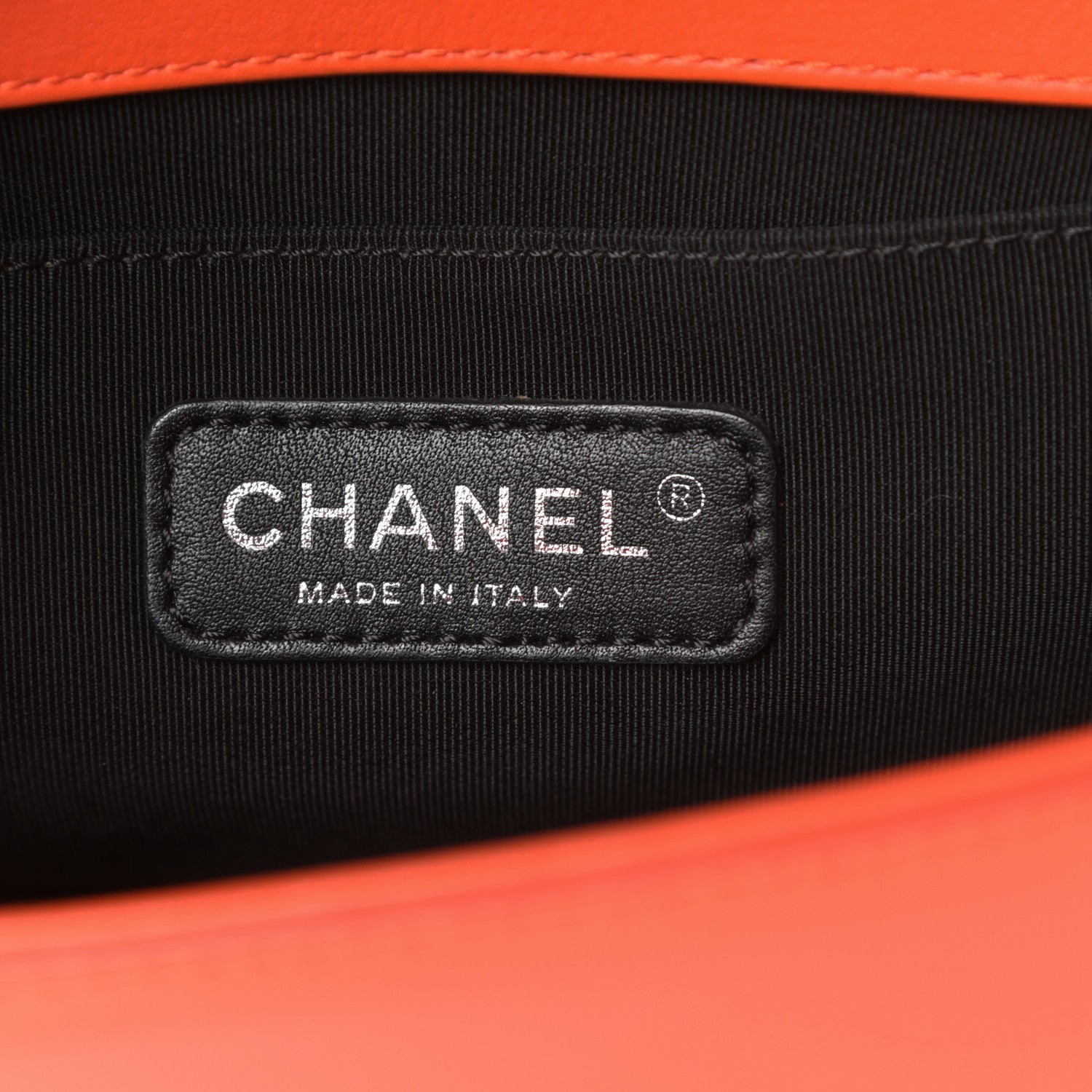 Chanel Patent Calfskin Quilted Medium Plexiglass Boy Flap Orange 6 of 13