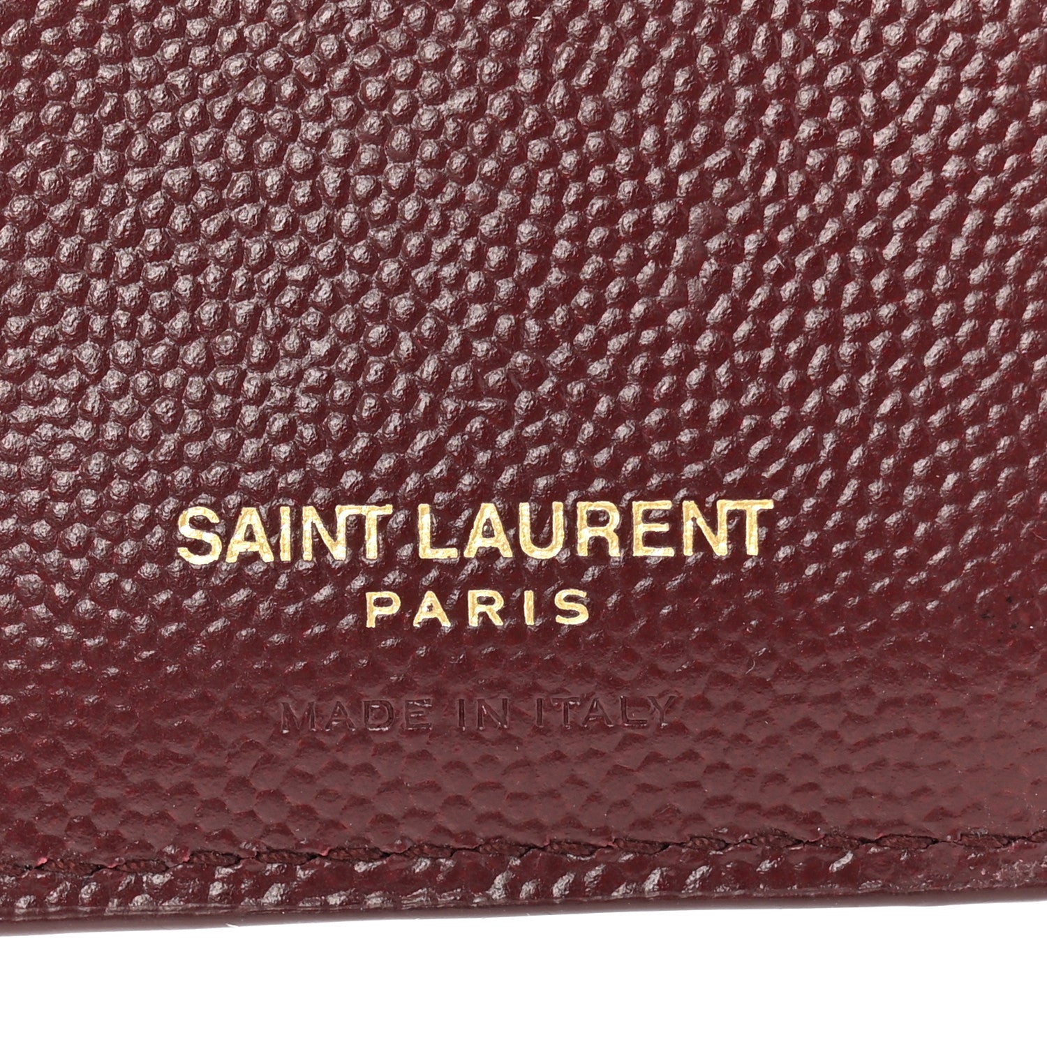 Saint Laurent Grain De Poudre Matelasse Chevron Monogram Zipped Card Case Rouge Eros 6 of 12
