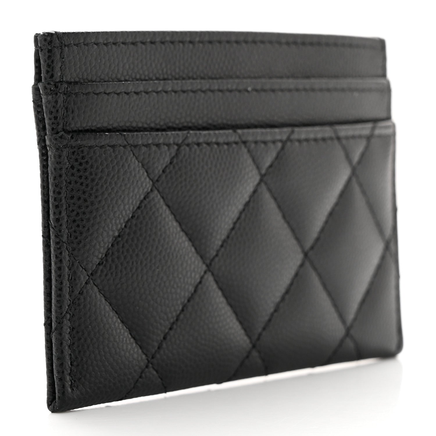 Chanel Caviar Quilted Crystal Card Holder Black 3 of 9
