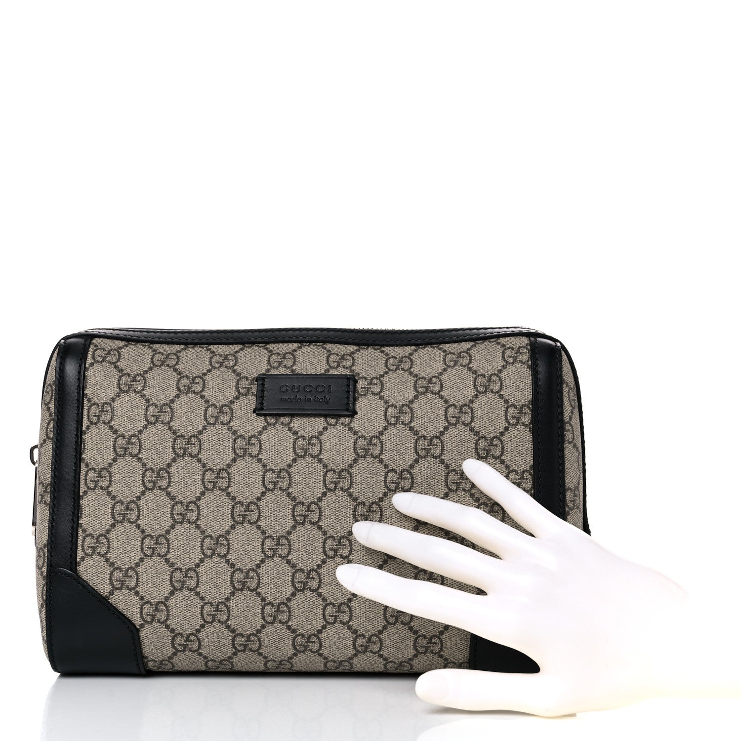 Gucci GG Supreme Monogram Toiletry Case Black 2 of 18