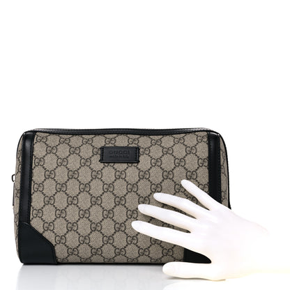 Gucci GG Supreme Monogram Toiletry Case Black 2 of 18